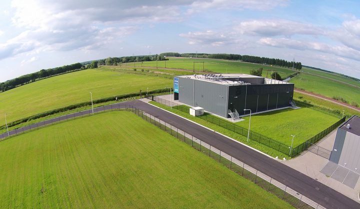 Data center in a field